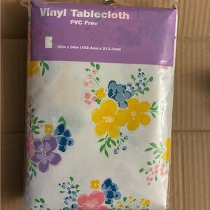 Floral Vinyl Tablecloth